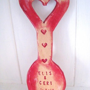 Custom Love Spoon Ceramic. Your words. Made to order in Wales, UK image 3