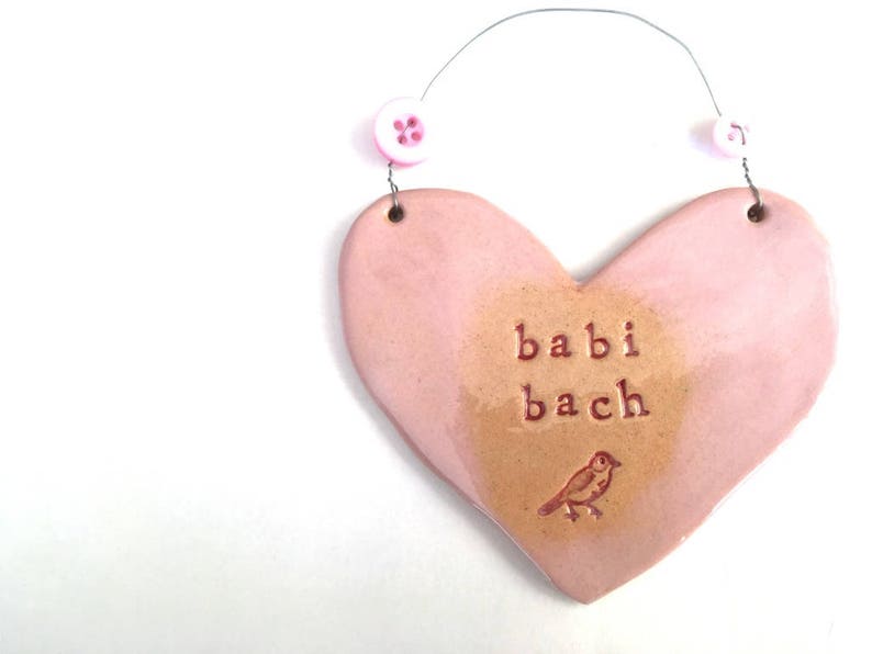Babi Bach Little Baby in Welsh New Baby arrival gift. Ceramic. Blue /pink. Made in Wales, UK. Free UK P&P image 8