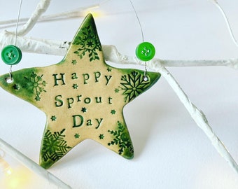 Happy Sprout Day star / heart