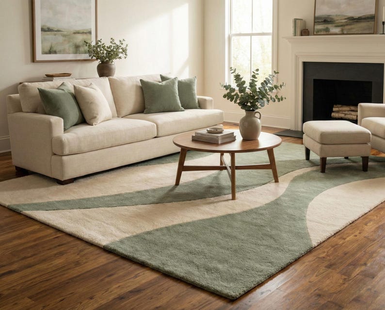 sage green rug
wave pattern rug
modern area rug
abstract rug
neutral rug
living room rug
large area rug
minimalist rug
soft floor rug
contemporary rug
green beige rug
wavy design rug
home decor rug
boho modern rug
hand tufted rug
bedroom rug
office rug
scandi rug
aesthetic rug
soft carpet
floor decor rug
kids room rug
luxury rug
thick pile rug
organic rug
8x10 rug
5x7 rug
9x12 rug
custom size rug
washable look rug