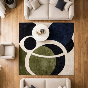 neutral and green color area rug
luxury living room rug decor
art inspired abstract rug design
modern rug with circular shapes
premium wool area rug texture
stylish rug for contemporary interiors
modern carpet for living room
designer geometric rug decor
handcrafted abstract rug artistry
modern aesthetic floor rug
soft plush rug for comfort
elegant abstract area rug
artistic modern rug for home
eco friendly wool rug
living room centerpiece rug