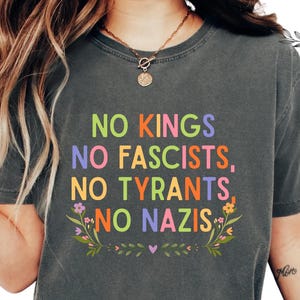 No Kings in America Shirt, Political Statement Shirt, Anti-MAGA T Shirt, Protest Apparel Shirt, Resist Shirt, Anti Trump Shirt, Fdt Shirt