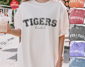 Comfort Colors® Favorite Team Shirt, Team Mascot Tshirt, School Team Tee, Love Favorite Team Tee, School Logo Tee, Custom Shirt, Custom Gift