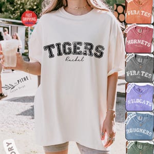Comfort Colors® Favorite Team Shirt, Team Mascot Tshirt, School Team Tee, Love Favorite Team Tee, School Logo Tee, Custom Shirt, Custom Gift