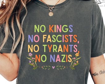 No Kings in America Shirt, Political Statement Shirt, Anti-Trump TShirt, Protest Apparel Shirt, Resist Shirt, Anti Trump Shirt, Fdt Shirt