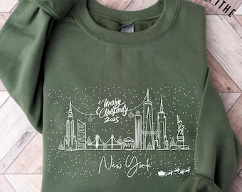 New York Christmas T-Shirt, Christmas In New York Sweatshirt, New York Gift, Winter In New York, NYC, New York vacation, Xmas Hoodie Gift