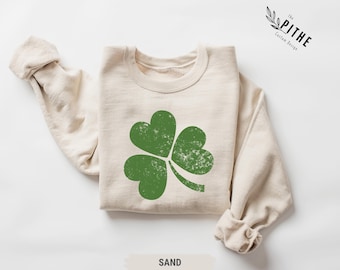 Retro Shamrock Sweatshirt, Womens Shenanigans Sweatshirt, Cute St Patricks Day Sweatshirt, Lucky Sweatshirt, Irish Shirt, Four Leaf Clover