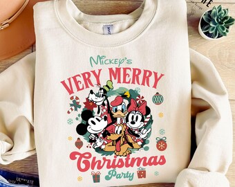 Mickey's Very Merry Christmas Party 2025 Sweatshirt, Christmas Family Matching Shirt, Mickey Christmas, Merry Christmas, Disney Christmas