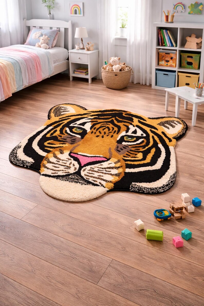 Tiger Shape Rug Buy Tiger Shaped Kids Rug – Animal Floor Carpet for Children’s Room ...
