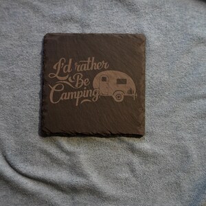 Custom Laser Engraved Slate Coasters