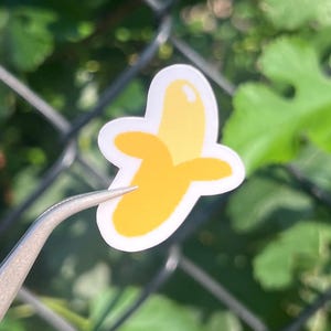 Cute banana sticker, Handmade laminated vinyl decal for Laptop journal water bottle