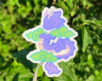 Holografische drakensticker: waterdichte vinylsticker, fantasykunst