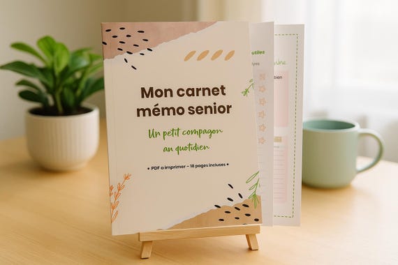 Printable senior organization notebook PDF - Daily reminder for the elderly