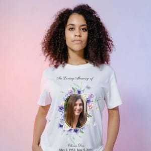 Funeral Tee Template Memorial T-Shirt Design Editable RIP Shirt Digital Download Memorial Tee Template for Celebrtion of Life