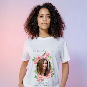 Funeral Tee Template Memorial T-Shirt Design Editable RIP Shirt Digital Download Memorial Tee Template for Celebrtion of Life