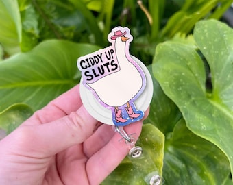 Silly Goose Nurse Badge Reel – Funny RN ID Holder