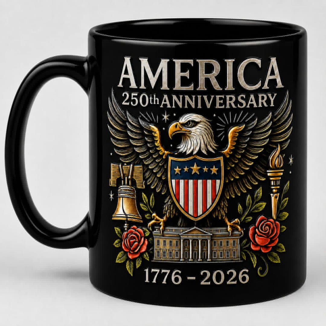 U.S. 250th Anniversary Mug 1776-2026, Celebrates United States 250th ...