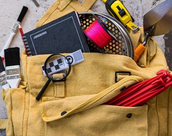 Archaeological Tool Bag ( archaeology, archaeologist bag of tools)