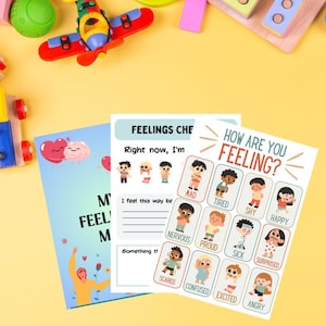Gefühle Karte für Kinder | Emotionale Bewusstseins- und Regulationsaktivität | Beruhigen Sie sich Werkzeuge | Emotionale Regulation PDF