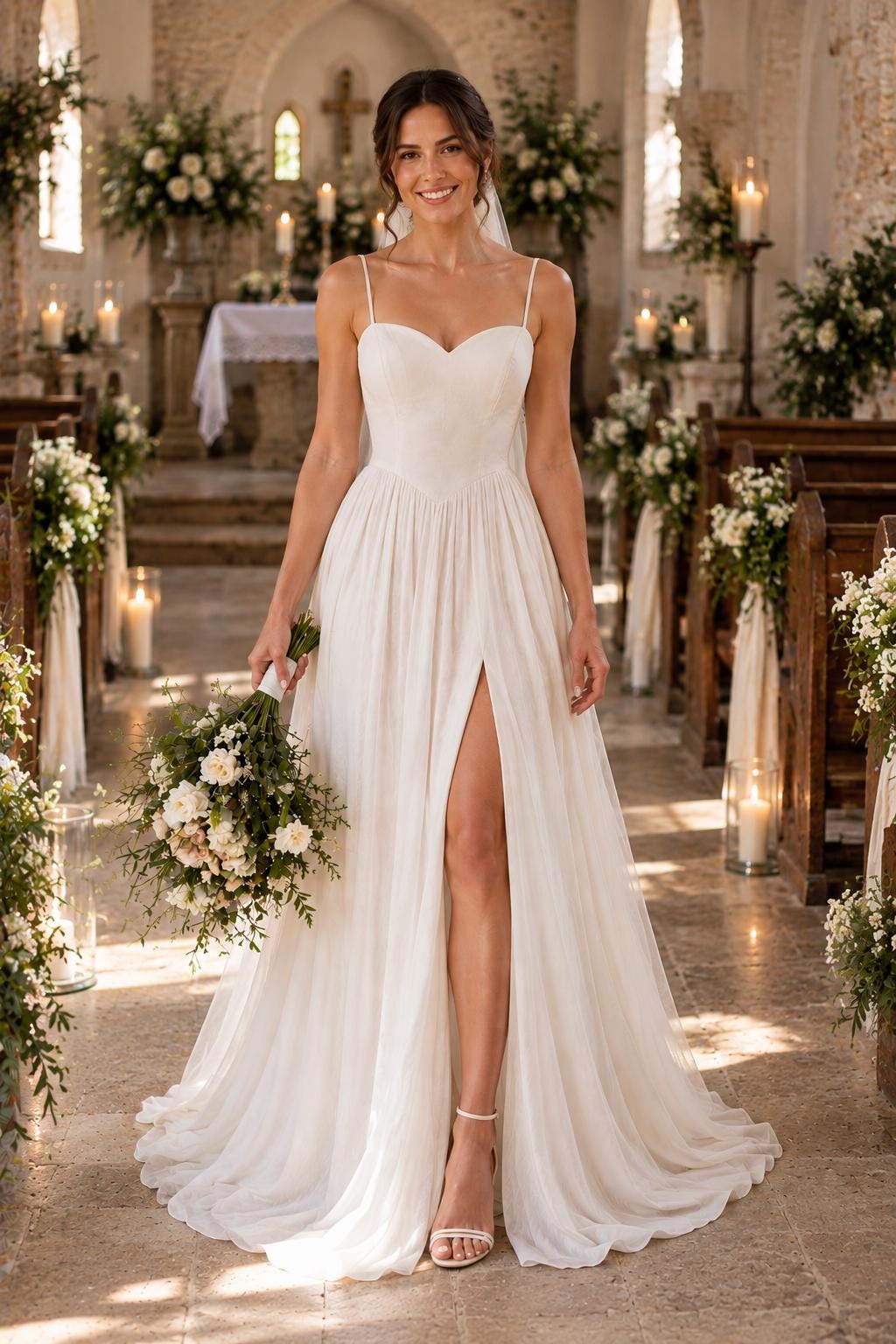 White Spaghetti Strap Dress