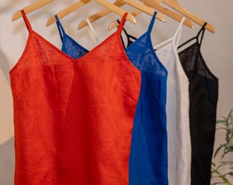 Handmade Linen Crop Top: Elegant Summer Tank, Custom Clothing Linen women top and tank Custom order linen clothes women.