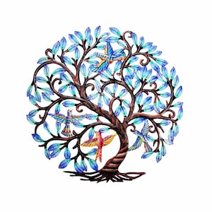 Árbol de la Vida con diseño de pájaros, escultura decorativa artesanal