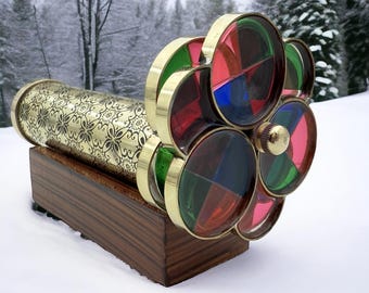Personalized Kaleidoscope  - Brass Kaleidoscope - Personalized Gift For kids, Birthday Gift, Gift for Son, Multicolored Kaleidoscope Gift.