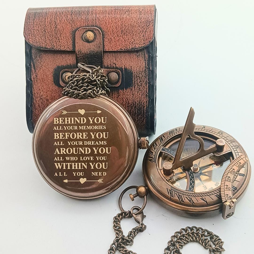 personalized compass, sundial Compass, nautical compass, personalized compass, men's gift, groomsmen gift, wedding gift, fathers day gift