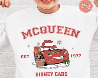 Disney Cars Christmas Sweatshirt Lightning McQueen Christmas Sweatshirt Boys Disney Sweatshirts Kids Christmas Sweater Very Matter Christmas