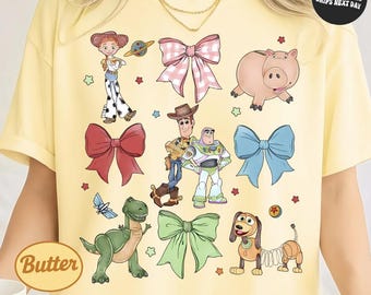 Toy Story Comfort Colors® Shirt Disney  Toy Story Watercolor Bow Shirt Disney Sweatshirt Disney Matching Shirt Woody Buzz Lightyear