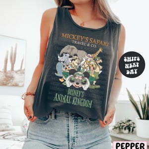 Disney Safari Comfort Colors® Tank Top Mickeys Safari Travel & Co Tank Disney Animal Kingdom Tank Top Disney Safari Mode Mickey And Friends