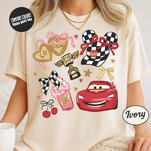 Coquette Disney Cars Shirt Lightning McQueen Comfort Colors Shirt  Cars Shirt Disney Cars Lightning 95 Shirt Magic Trip Family Trip Tee