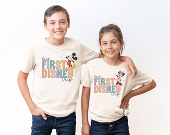 Kids Disney Shirt My First Disney Trip Toddler Shirt First Disney Trip Kids T-Shirt Disney Family Trip Matching Disney Minnie Mickey Shirt