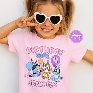 Custom Blue Dog Birthday Shirt Personalized Blue Dog Birthday Shirt Birthday Tee Birthday Outfit Toddler Tee Kids Birthday Party Shirt