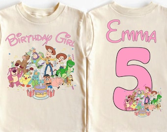Disney Toy Story Birthday Shirt Custom Birthday Girl Shirt Toys Personalized Disney Vacation Birthday Shirt Disneyland Birthday Trip