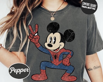 Mickey Spider Shirt Comfort Colors Disney Superhero Shirt Mickey Spidey Shirt Kids Mickey Mouse Shirt Toddler Shirt Disney Sweatshirts