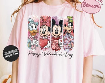 Disney Valentines Day Shirt Mickey And Friends Shirt Mickey & Minnie Valentine Sweatshirt Matching Disney Couples Happy Valentines Day Shirt