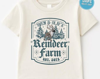 Olaf Disney Christmas Shirt Sven & Olaf's Reindeer Farm Christmas Shirt Frozen Christmas Sweatshirt Xmas Olaf Sven Besties Matching Shirts