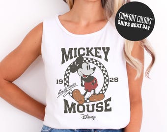 Disney Mickey Mouse Tank Top Retro Comfort Colors Mickey Mouse Tank Top Disney Vacation Shirt Magic Trip Mickey Shirt Magic Kingdom Shirt