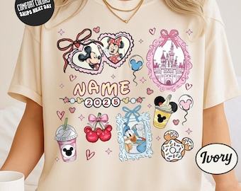 Custom Name Disney Trip Shirt Comfort Colors Disneyland Vacation Shirt Personalized Disney Shirt Matching Shirt Disney Matching Family Shirt