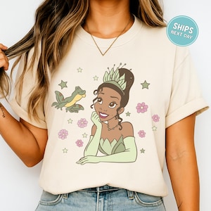 Princess Tiana Shirt Disney Tiana Shirt Coquette Princess Shirt Comfort Colors Vintage Tiana Disney Shirt Castle Magic Tee Princess Tiana