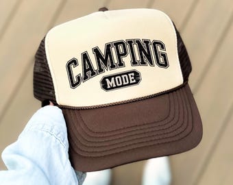 Camping Mode Foam Trucker Hat Camping Crew Cap Unisex Foam Trucker Hat Camping Mode Caps Gift For Camping Hat Camping Cap Group Camp Hats