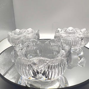 Lotus Flower Crystal Miniature Crystal Bowl Set