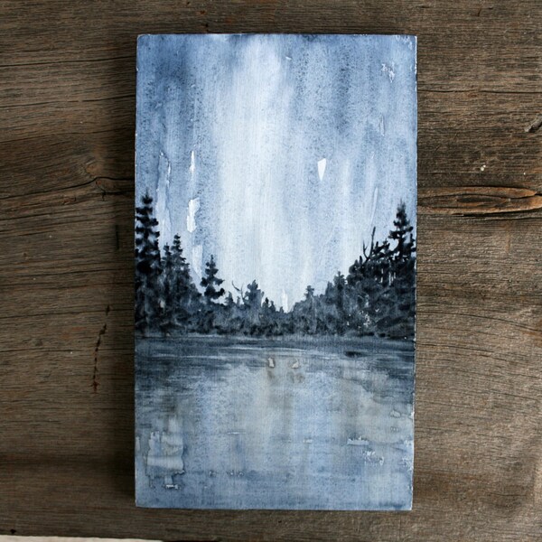 Misty Mornings - Original Watercolour Painting on Wood