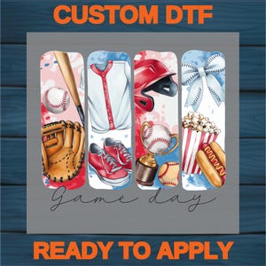 Cute Baseball Game Day DTF Transfer for Sports Enthusiasts - Fun & Sporty Iron-On Ready to Press Shirt Art