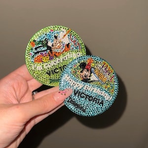 Rhinestone Disney Birthday Button – Hand-Bedazzled Pin for Disneyland or Disney World