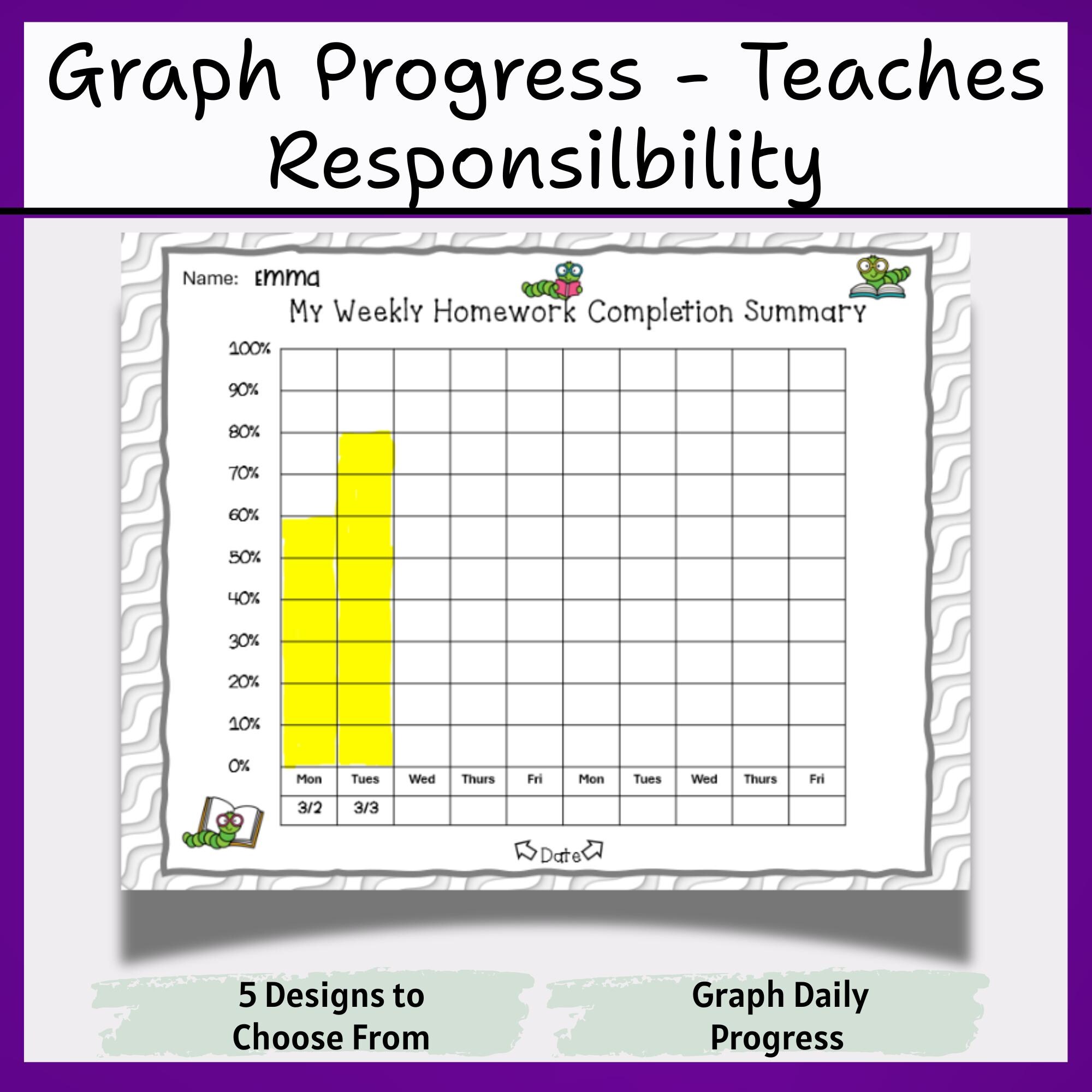 Classroom & Homework Completion Charts (digital Download) - Etsy