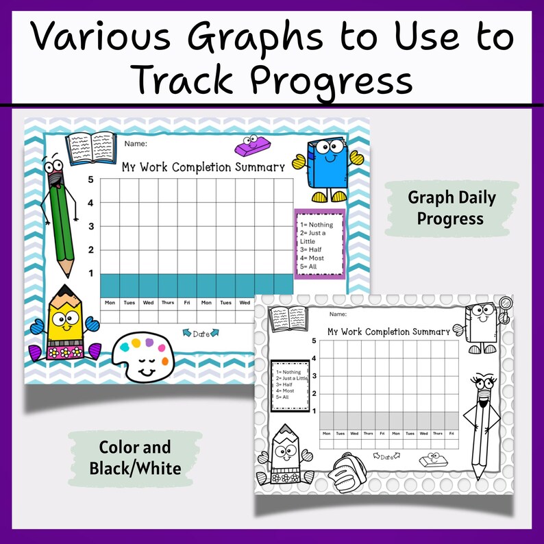 Classroom & Homework Completion Charts (digital Download) - Etsy