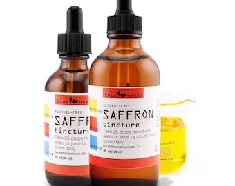 Organic Saffron Tincture – Vegan Saffron Crocus Extract Liquid Supplement