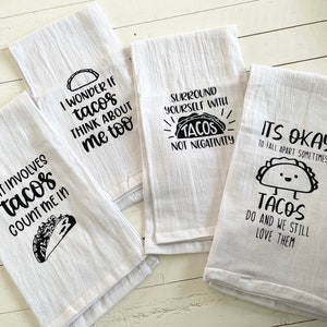 You pick, Taco Lover Tea Towels, Housewarming Gift